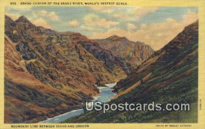 Grand Canyon - Snake River, Oregon OR Postcard