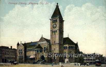 Carnegie Library - Allegheny, Pennsylvania PA Postcard