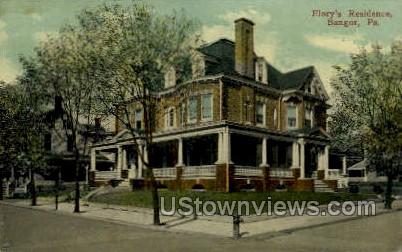 Flory's Residence - Bangor, Pennsylvania PA Postcard