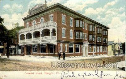 Colonial Hotel - Bangor, Pennsylvania PA Postcard