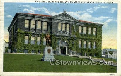 Carnegie Library - Connellsville, Pennsylvania PA Postcard