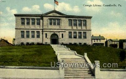 Carnegie Library - Connellsville, Pennsylvania PA Postcard