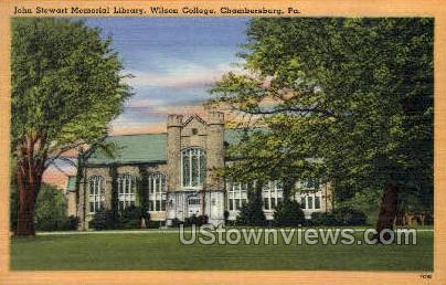 John Stewart Memorial Library - Chambersburg, Pennsylvania PA Postcard