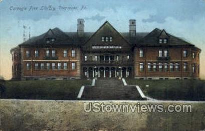 Carnegie Free Library - Duquesne, Pennsylvania PA Postcard
