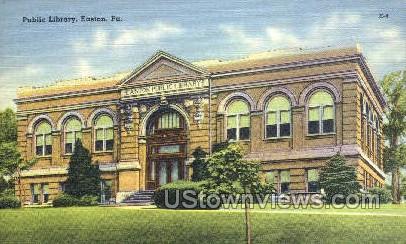 Public Library, Easton - Pennsylvania PA Postcard