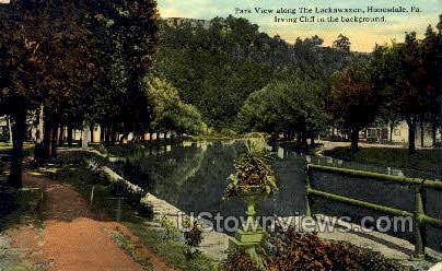 Lackawaxen, Riverside Park - Honesdale, Pennsylvania PA Postcard