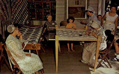Ladies Making Patch Quilts - Lancaster, Pennsylvania PA Postcard