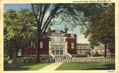Meadville High School - Pennsylvania PA Postcard