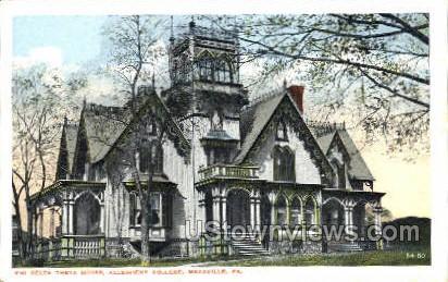 Phi Delta Theta House - Meadville, Pennsylvania PA Postcard