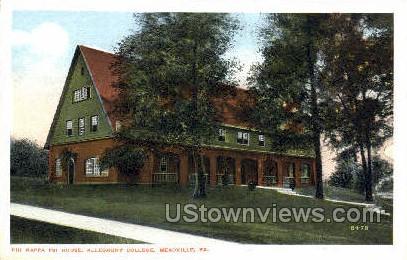 Phi Kappa Psi House - Meadville, Pennsylvania PA Postcard