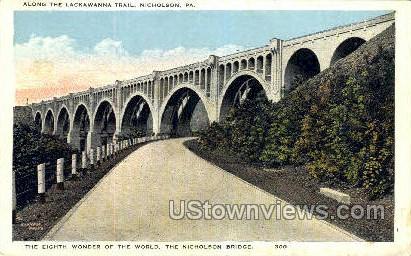 Lackawanna Trail - Nicholson, Pennsylvania PA Postcard