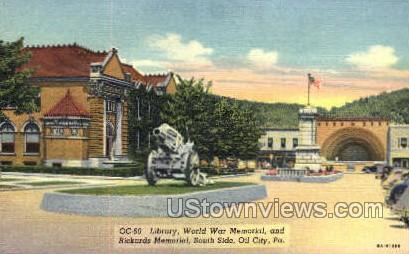 Library, World War Memorial - Oil City, Pennsylvania PA Postcard