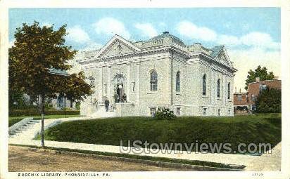Phoenix Library - Phoenixville, Pennsylvania PA Postcard