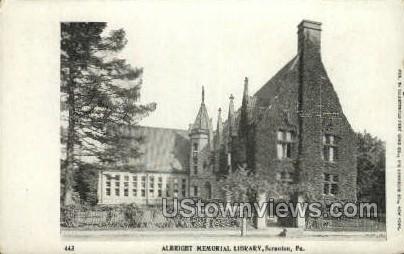 Albright Memorial Library - Scranton, Pennsylvania PA Postcard