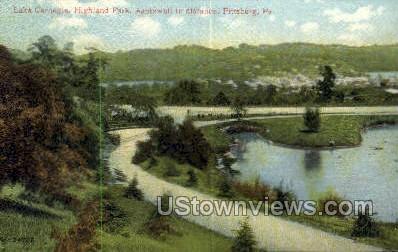Lake Carnegie, Highland Park - Pittsburgh, Pennsylvania PA Postcard
