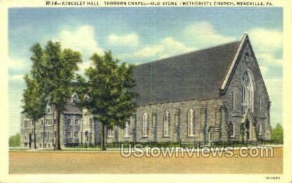 Old Stone Church - Meadville, Pennsylvania PA Postcard