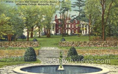 Allegheny College - Meadville, Pennsylvania PA Postcard
