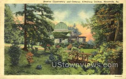 Newton Observatory & Campus - Meadville, Pennsylvania PA Postcard