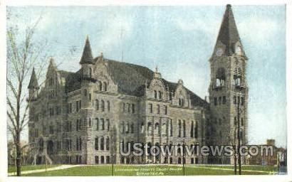 Lackawanna county court house - Scranton, Pennsylvania PA Postcard