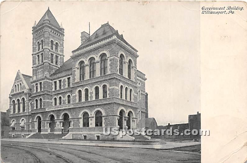 Government Building - Williamsport, Pennsylvania PA Postcard