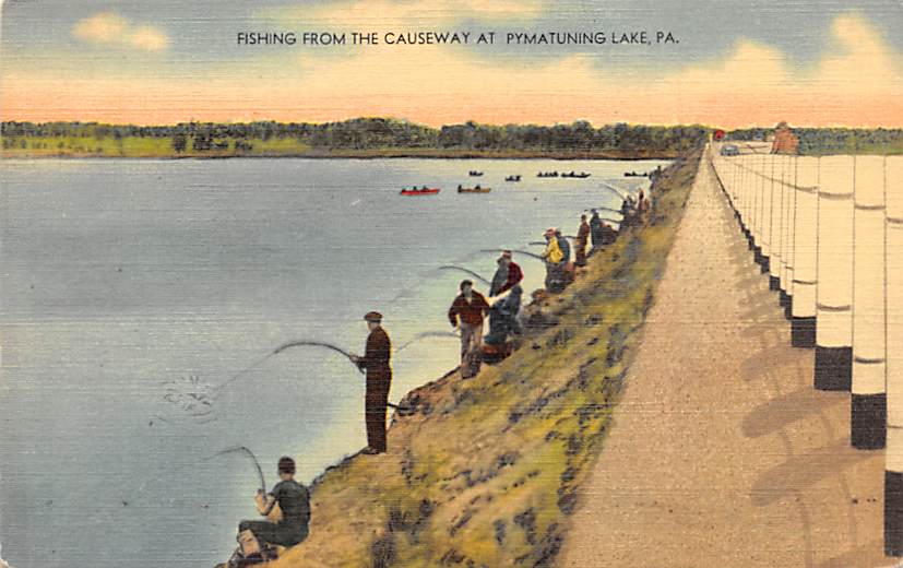 Fishing From the Causeway Pymatuning Lake, Pennsylvania PA