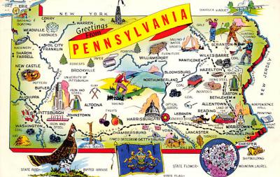 Pennsylvania Map PA