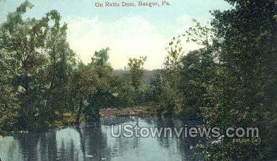 Rutts Dam - Bangor, Pennsylvania PA Postcard