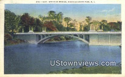 Gov Sprague Bridge - Narragansett Pier, Rhode Island RI Postcard