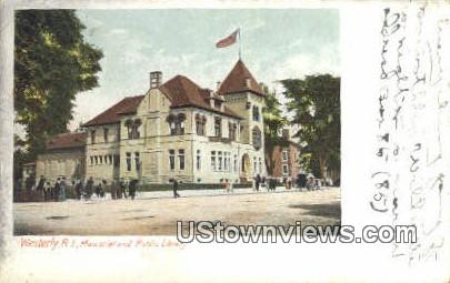 Memorial & Public Library - Westerly, Rhode Island RI Postcard