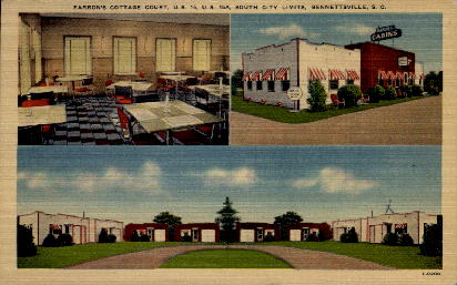 Farron's Cottage Court - Bennettsville, South Carolina SC Postcard