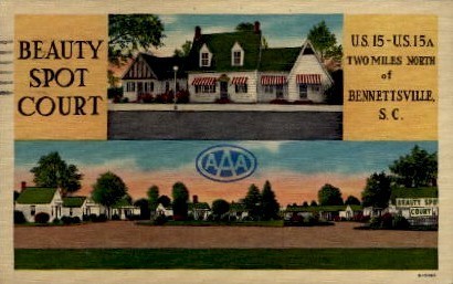 Beauty Spot Court - Bennettsville, South Carolina SC Postcard