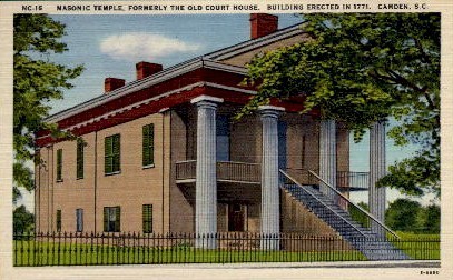 Masonic Temple, Formerly Court House - Camden, South Carolina SC Postcard