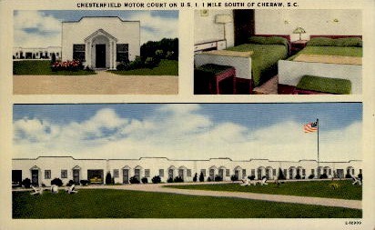 Chesterfield Motor Court - Cheraw, South Carolina SC Postcard