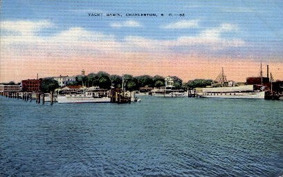 Yacht Basin - Charleston, South Carolina SC Postcard