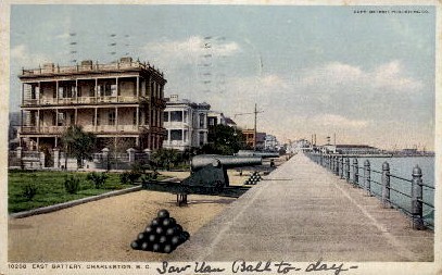 East Battery - Charleston, South Carolina SC Postcard