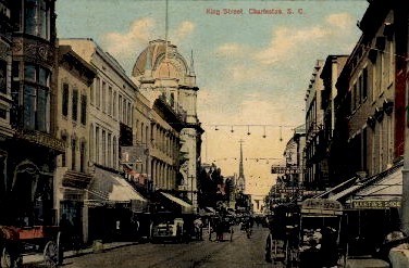 King Street  - Charleston, South Carolina SC Postcard