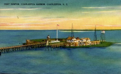 Fort Sumter, Charleston Harbor - South Carolina SC Postcard