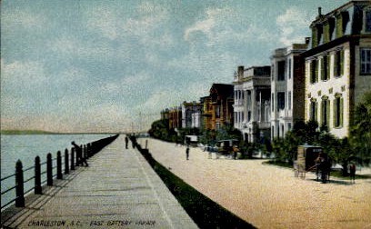 East Battery Parade - Charleston, South Carolina SC Postcard