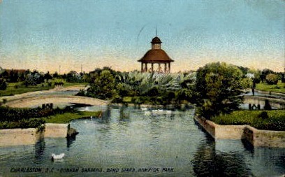 Sunken Gardens in Hampton Park - Charleston, South Carolina SC Postcard