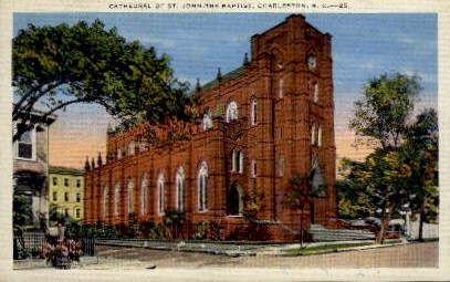 Cathedral of St. John The Baptist - Charleston, South Carolina SC Postcard