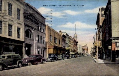 King Street  - Charleston, South Carolina SC Postcard