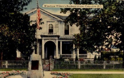 Woodrow Wilson's Boyhood Home - Columbia, South Carolina SC Postcard
