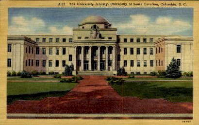 The University Library, University of SC - Columbia, South Carolina SC Postcard