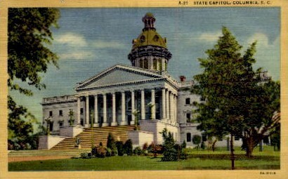 A State Capitol - Columbia, South Carolina SC Postcard