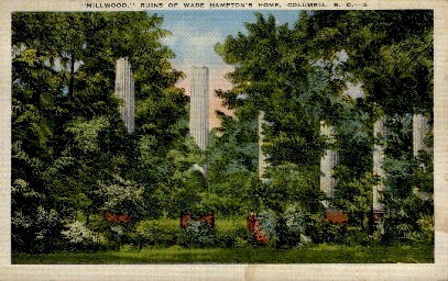 Ruins of Wade Hampton's Home - Columbia, South Carolina SC Postcard