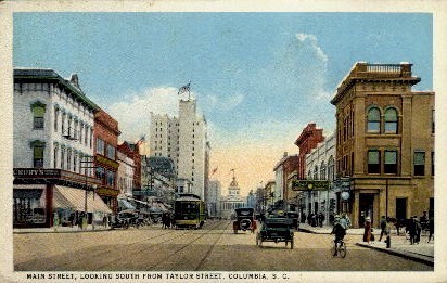 Main Street - Columbia, South Carolina SC Postcard