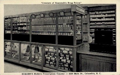 Eckerd's Modern Prescription Department - Columbia, South Carolina SC Postcard
