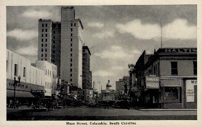 Main Street - Columbia, South Carolina SC Postcard