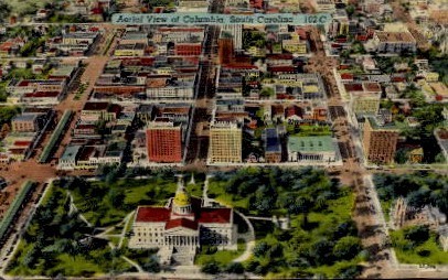 Aerial View - Columbia, South Carolina SC Postcard