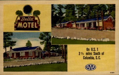 Delta Motel - Columbia, South Carolina SC Postcard